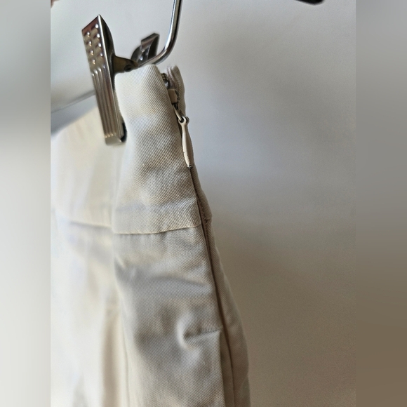 Stefanel Off-White Cream Chinos Culottes Ankle Cotton Pants Wide Legs Size 6 M S - Picture 3 of 9